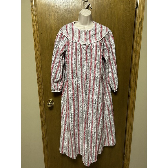 LANZ Of SALZBURG size S NIGHTGOWN 100% Cotton Long Flannel GrannyCore B24 - Picture 1 of 12